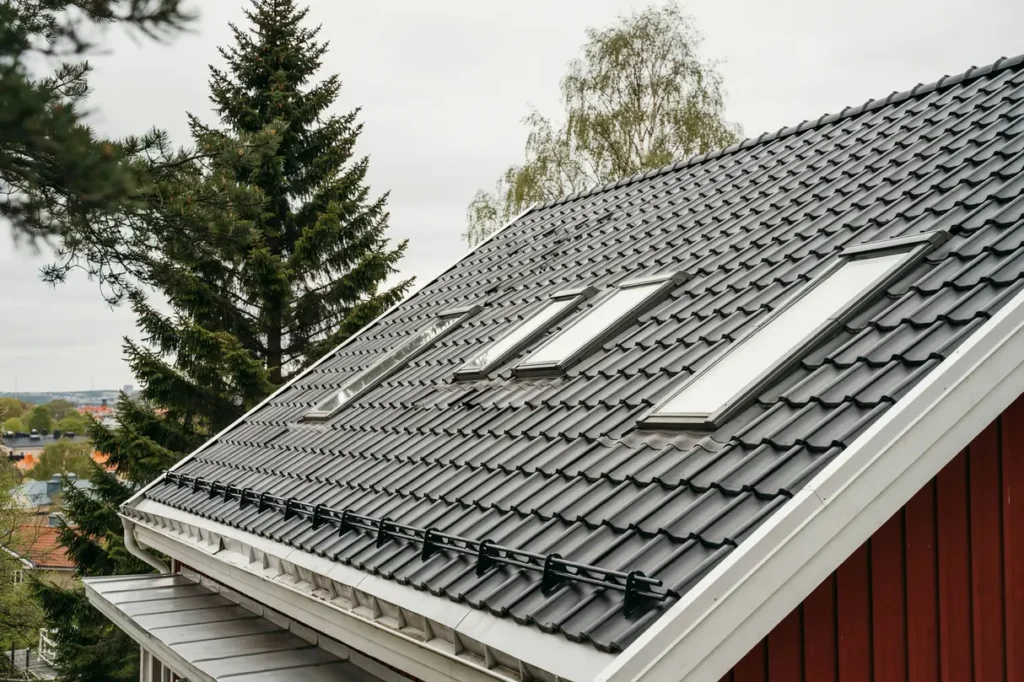 byte av takf nster och pl tdetaljer p villa i enebyberg
